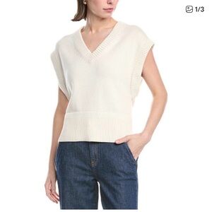 Simkhai Erin Cotton Cashmere-Blend Sweater Vest small